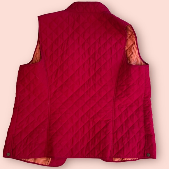J. Jill Red Quilted Button Down Puffer Vest XL. - Picture 2 of 5